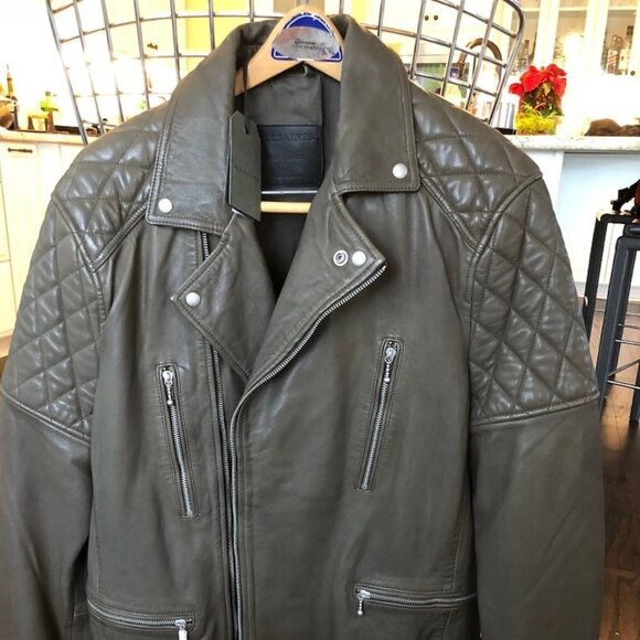 ALLSAINTS Men's YUKU leather biker jacket, Small - Picture 1 of 14